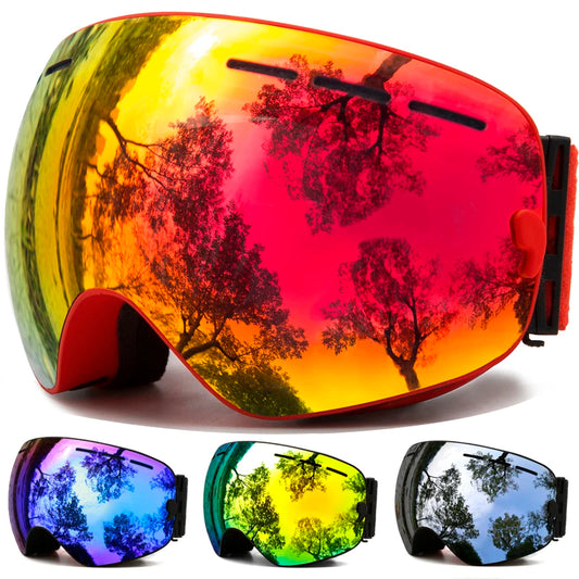 Ski Goggles,Winter Snow Sports Goggles with Anti-Fog UV Protection for Men Women Youth Interchangeable Lens - Premium Goggles